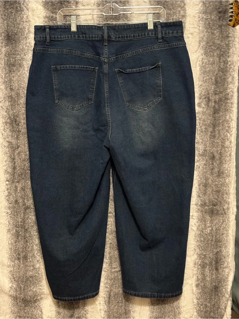 BloomChic Dark Blue Ankle-Length Relaxed Jeans size 16